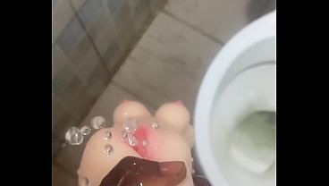 Pumping water pussy sweet